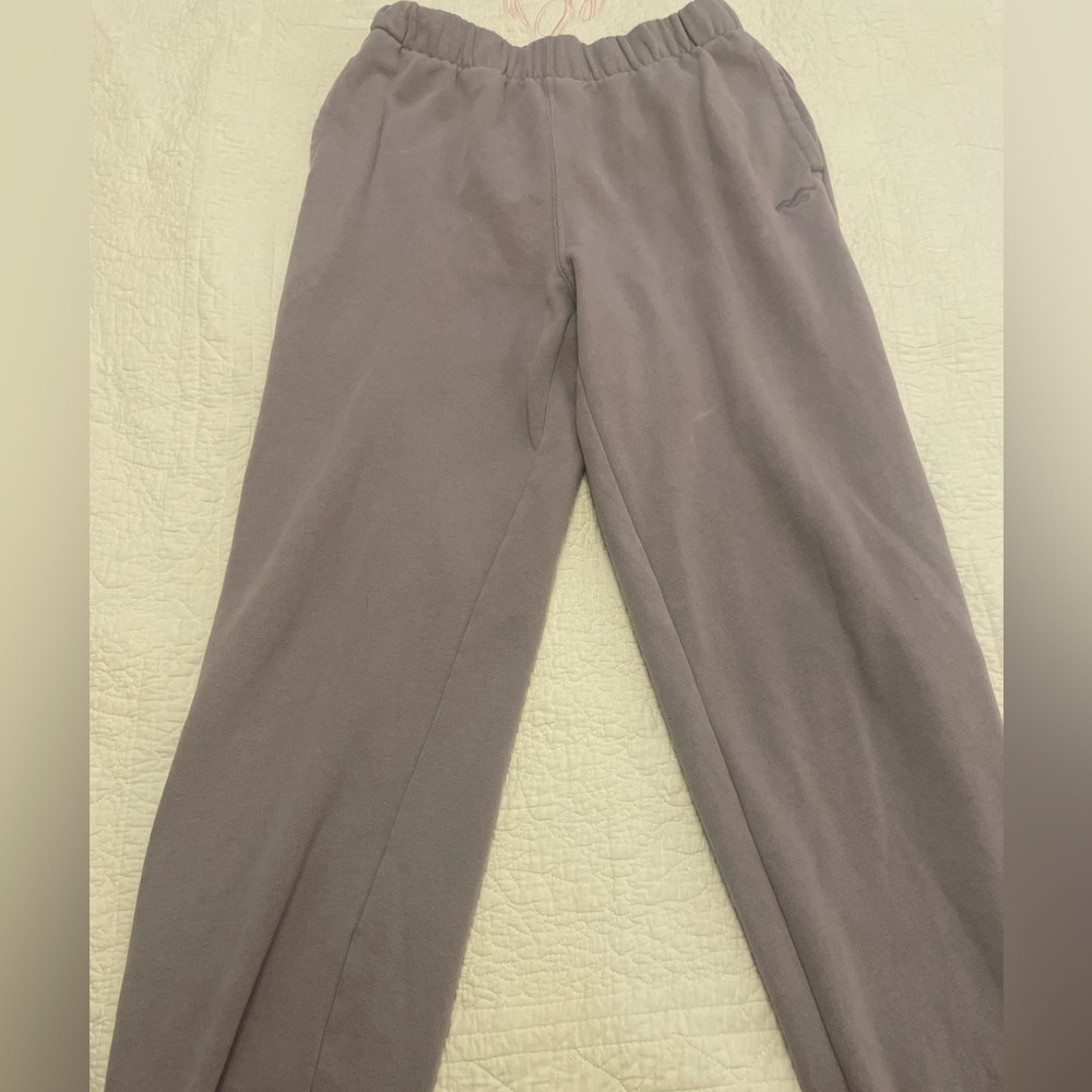 Purple hollister sweatpants